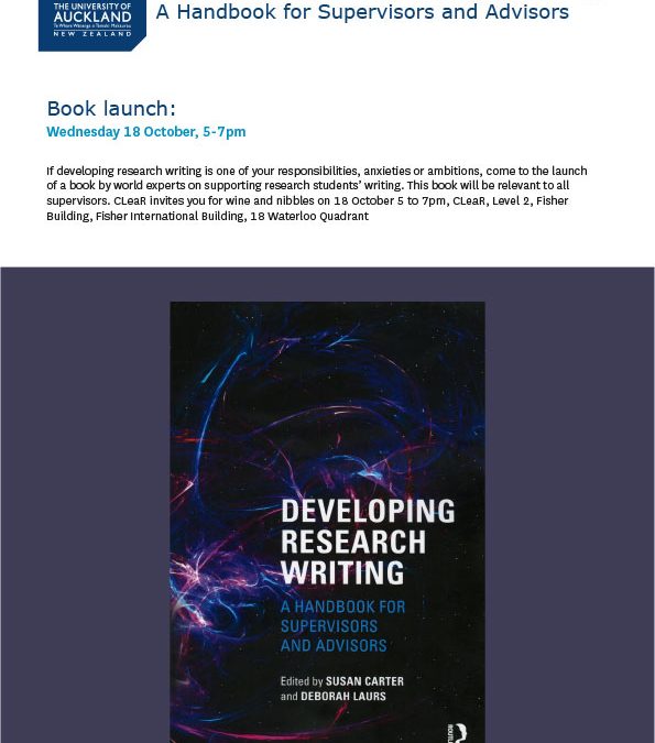Book Launch: Developing Research Writing – A Handbook for Supervisors and Advisors