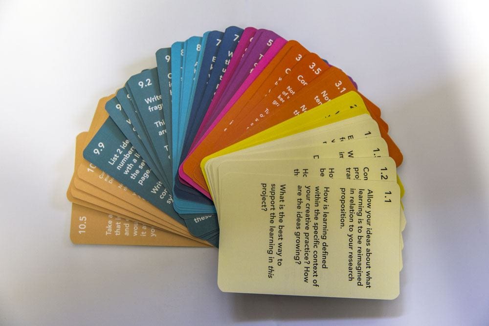 The SMUDGE SKITTLE cards fanned to show the activities.